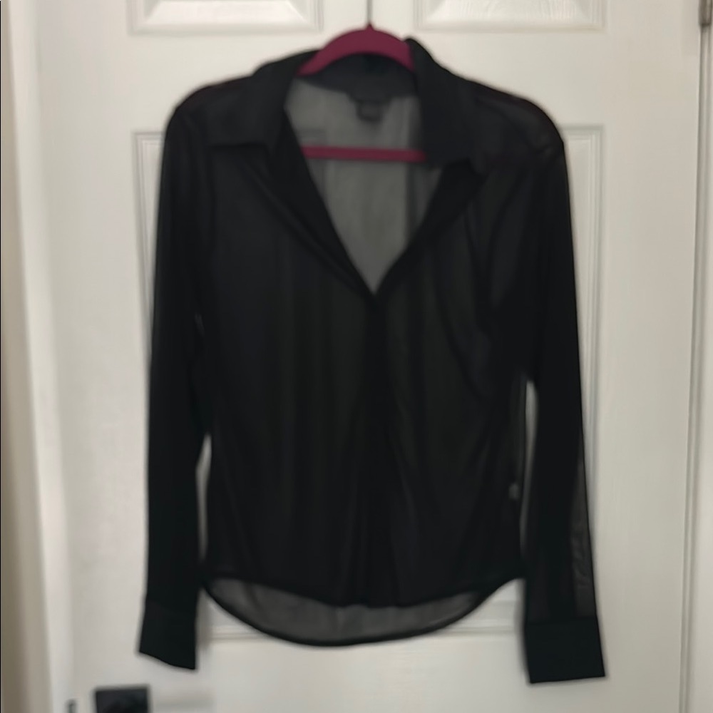 The Limited - Elegant Sheer Black Women's Top